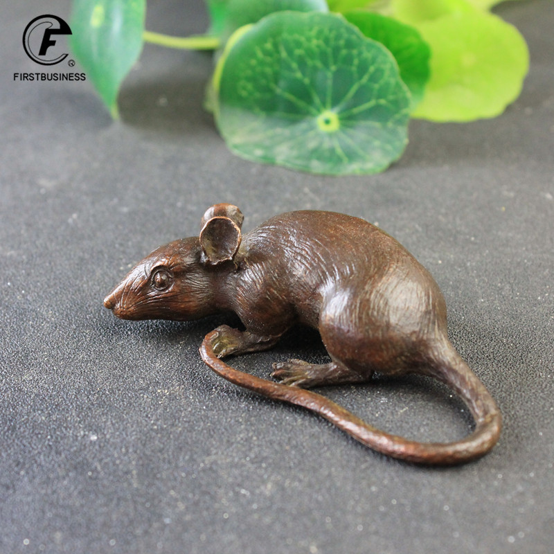 Aquarium Fish Big - Patung Tikus Tikus Besar Kuningan Berat
