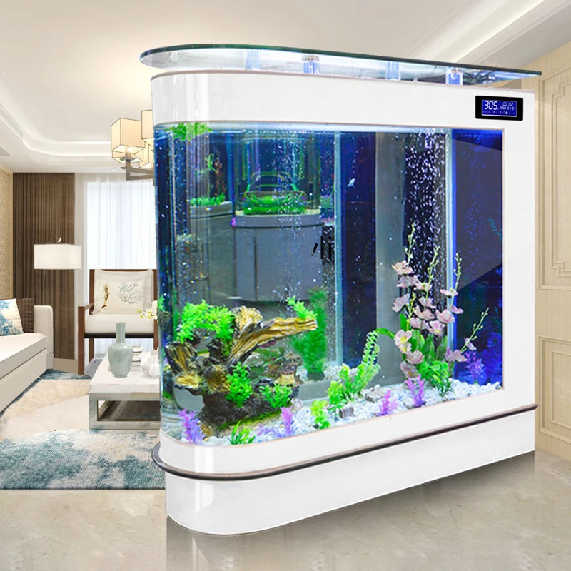 Aquarium Fish Big - Meja Bar Tangki Ikan Kaca Ekologis
