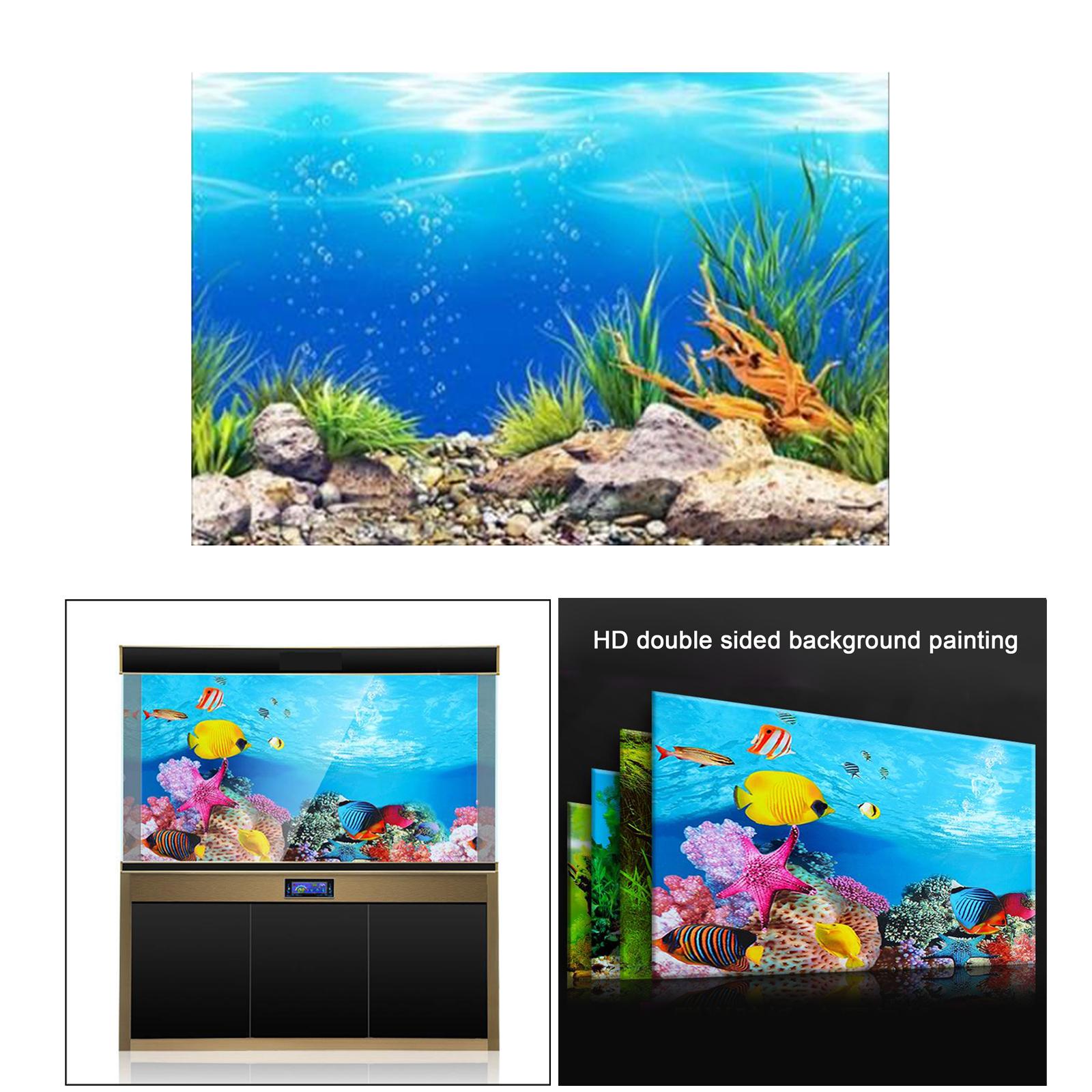 Aquarium Fish Poster - Poster Latar Belakang Akuarium Efek 3D