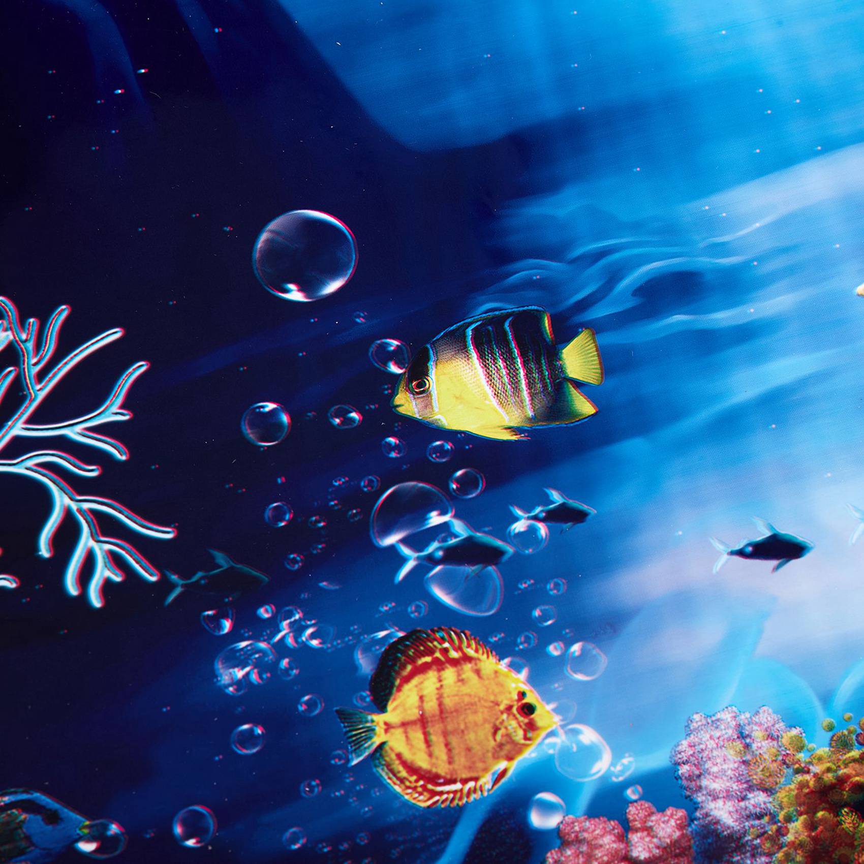 Aquarium Fish Poster - 2X Poster Pemandangan Laut Akuarium Latar