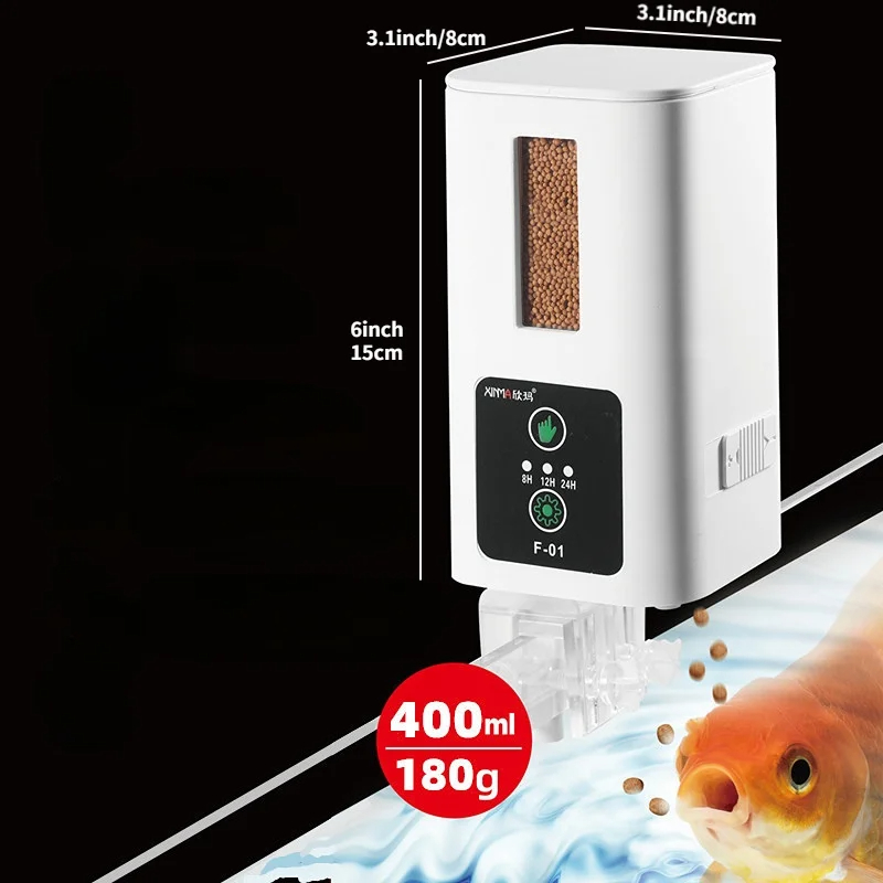 Aquarium Fish Big - Pemberi makan akuarium 400ml, pemberi makan