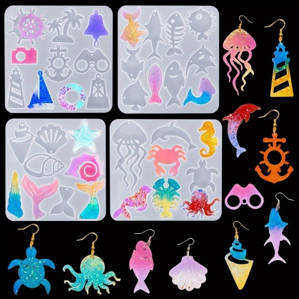 Set Cetakan Anting dan Liontin - Aquarium Fish Marine ulasan dan harga