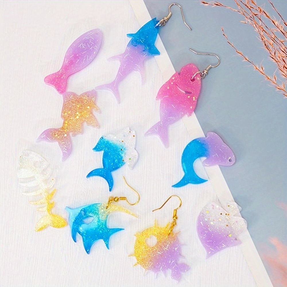 Set Cetakan Anting dan Liontin - Aquarium Fish Marine ulasan dan harga