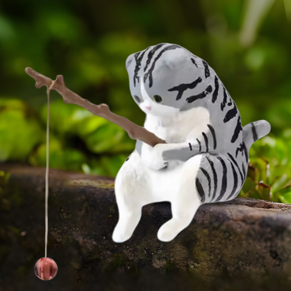 Patung Kucing Kartun untuk Dek - Fish In Aquarium Picture ulasan dan harga