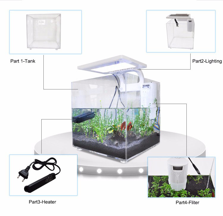 Akuarium Mini Akrilik (25*25*2 - Aquarium Fish Sale ulasan dan harga