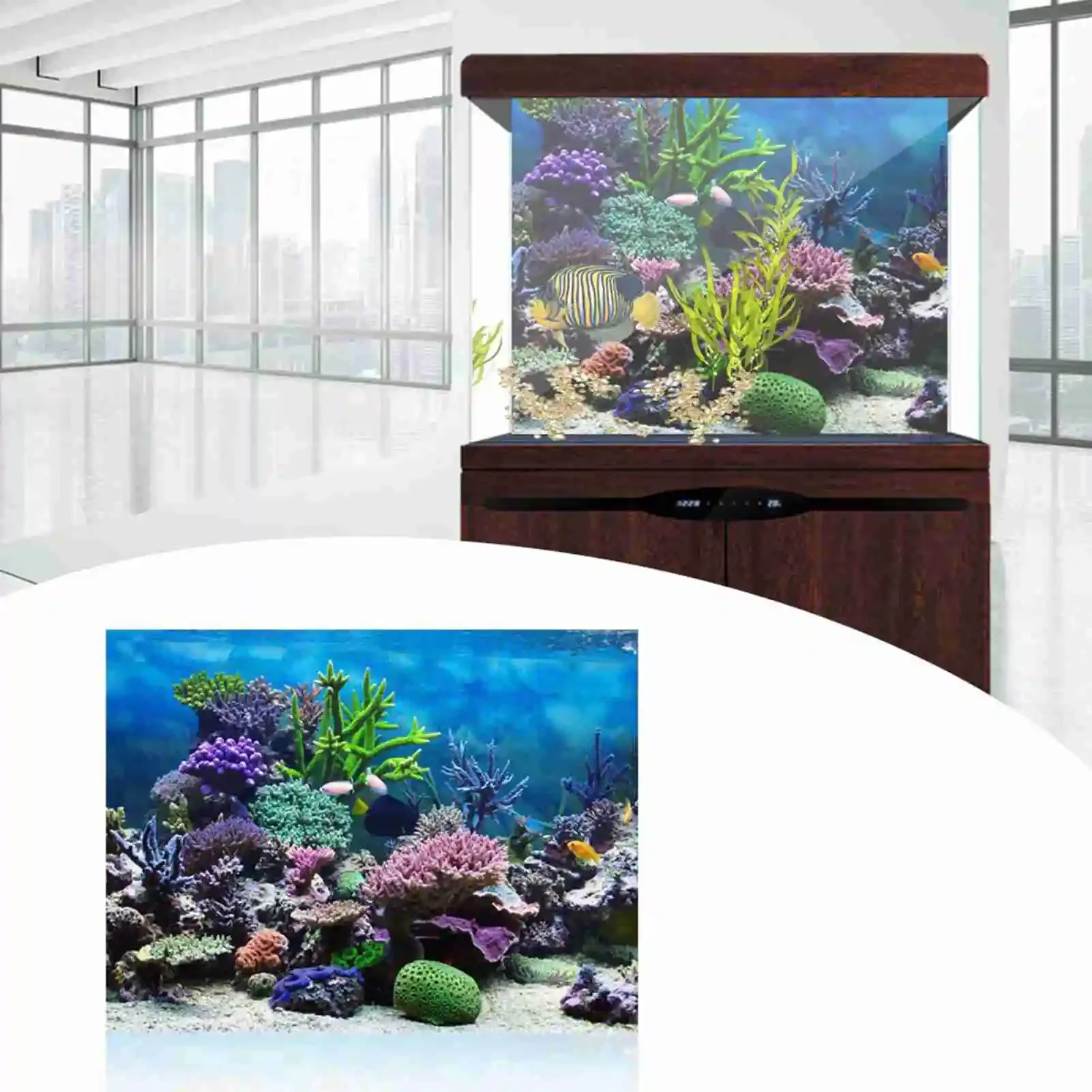 3D akuarium Poster pemandangan - Aquarium Fish Poster ulasan dan harga