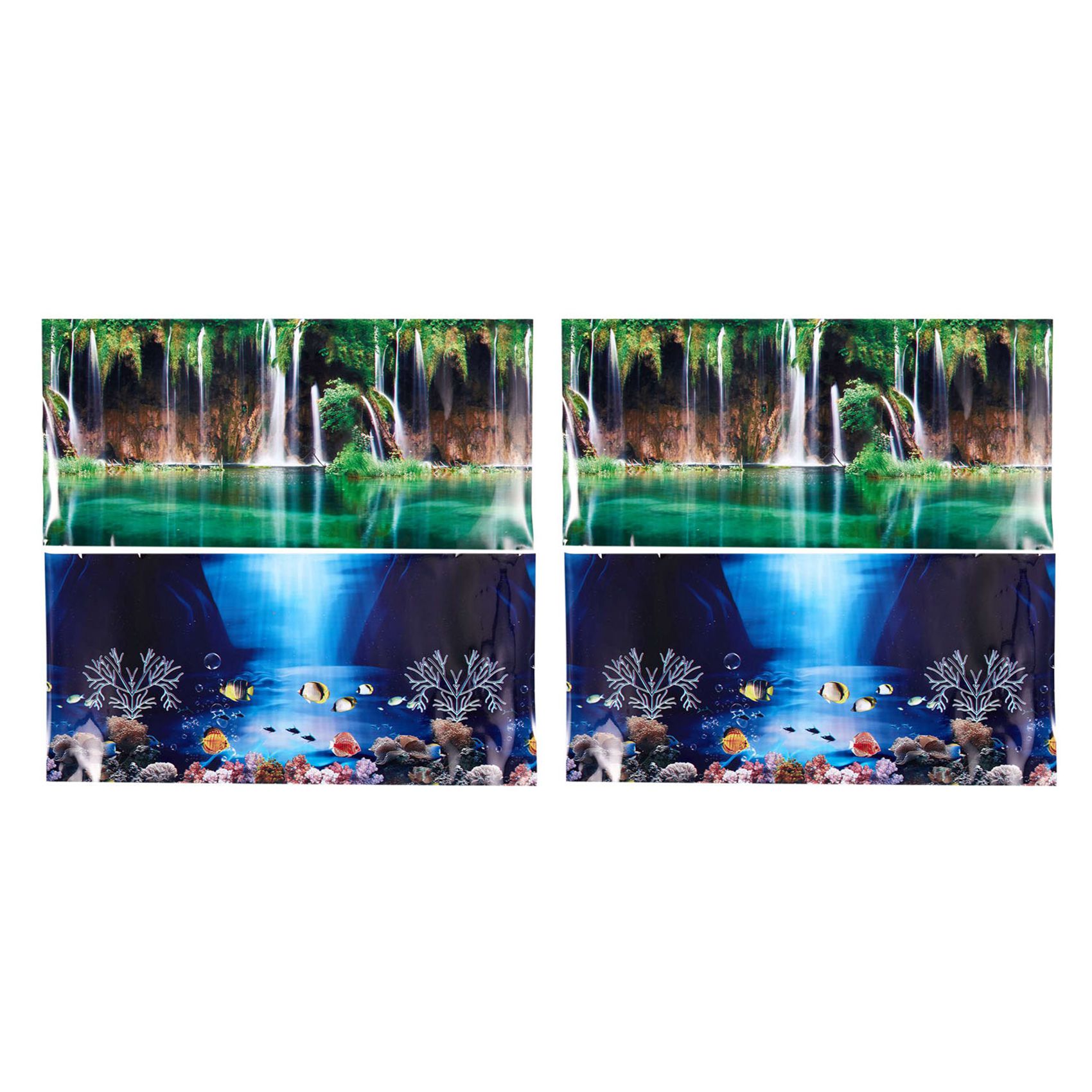 2X Poster Pemandangan Laut Aku - Aquarium Fish Poster ulasan dan harga